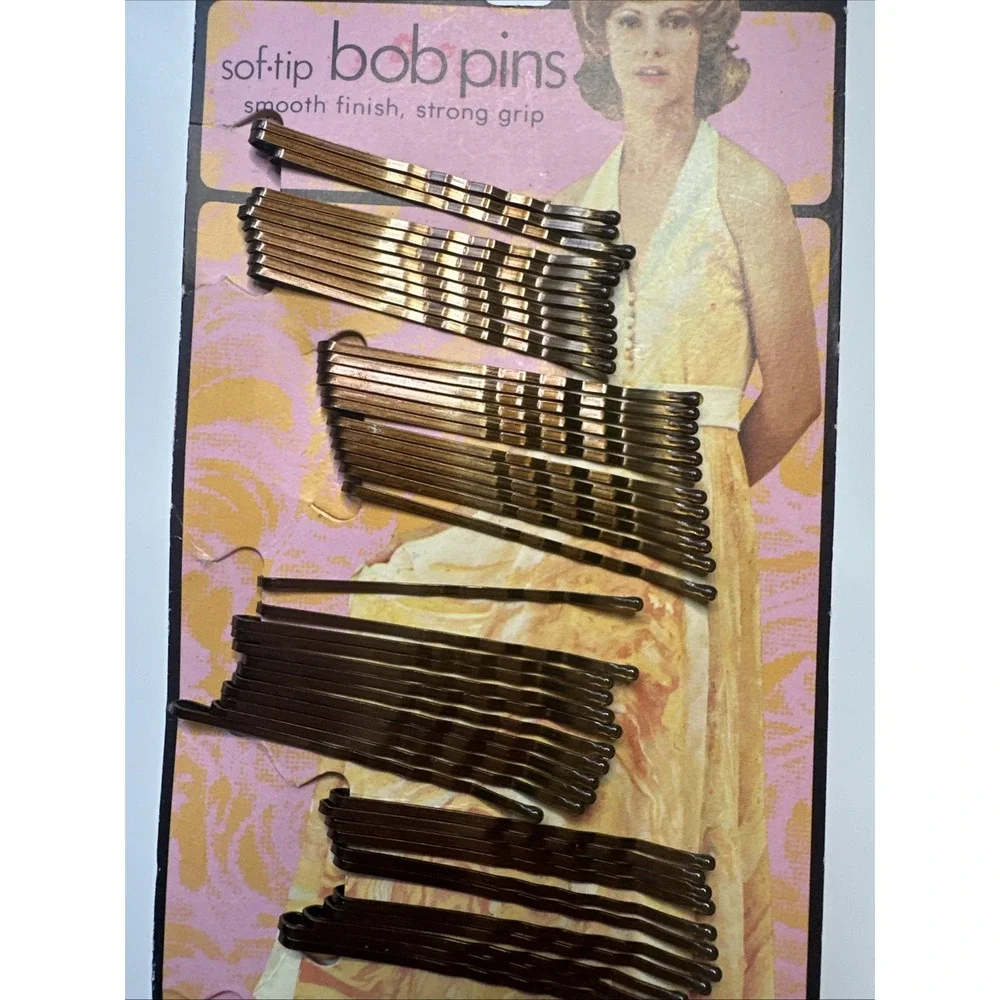 Vintage Lot Tip Top‎ Soft Tip Bobby Pins Lot USA 2 Packs